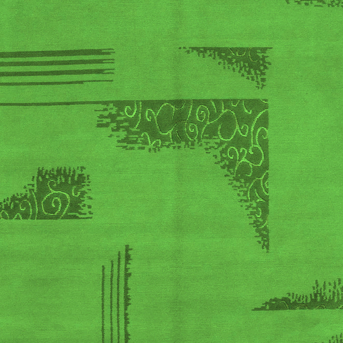 Machine Washable Abstract Green Modern Area Rugs, wshabs1858grn