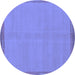 Round Abstract Blue Modern Rug, abs1859blu