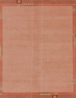 Machine Washable Abstract Bright Orange Rug, wshabs1859
