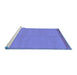 Sideview of Machine Washable Abstract Blue Modern Rug, wshabs1859blu