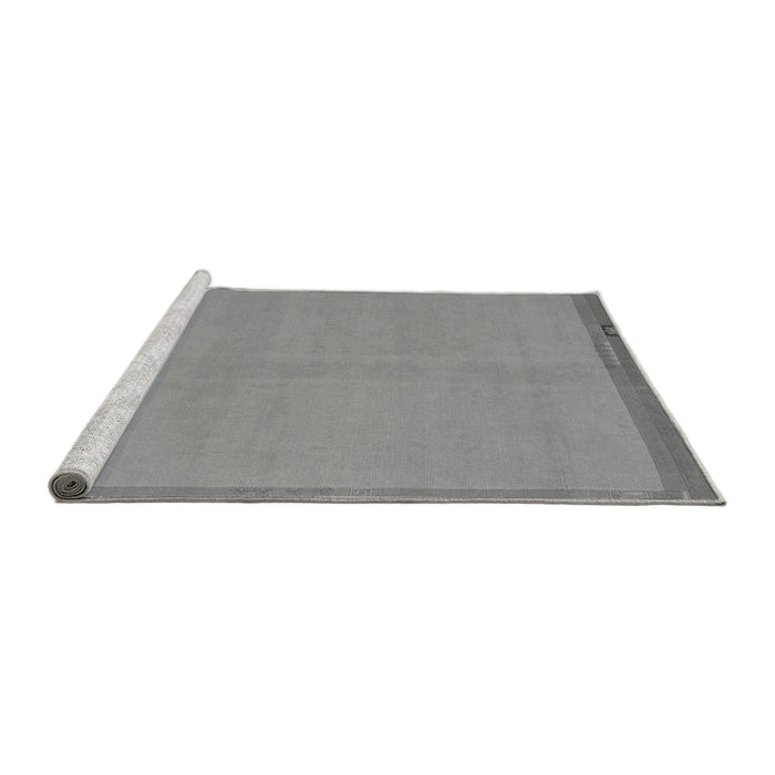 Sideview of Machine Washable Abstract Gray Modern Rug, wshabs1859gry