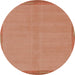 Round Abstract Bright Orange Modern Rug, abs1859