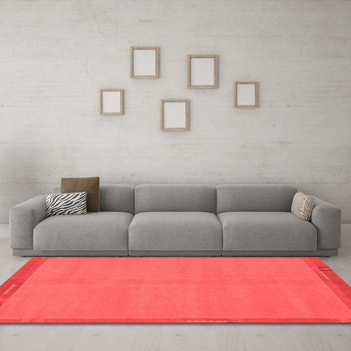Modern Red Washable Rugs