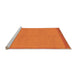 Sideview of Machine Washable Abstract Orange Modern Area Rugs, wshabs1859org