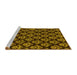 Sideview of Machine Washable Abstract Yellow Modern Rug, wshabs185yw