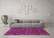 Machine Washable Abstract Pink Modern Rug in a Living Room, wshabs185pnk