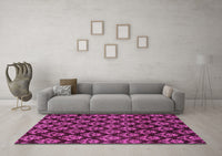 Machine Washable Abstract Pink Modern Rug, wshabs185pnk