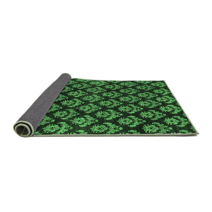 Sideview of Abstract Emerald Green Modern Rug, abs185emgrn