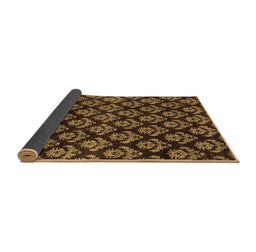 Sideview of Abstract Brown Modern Rug, abs185brn