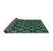 Sideview of Abstract Turquoise Modern Rug, abs185turq