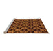 Sideview of Machine Washable Abstract Orange Modern Area Rugs, wshabs185org