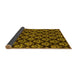 Sideview of Abstract Yellow Modern Rug, abs185yw