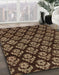 Machine Washable Abstract Night Red Rug in a Family Room, wshabs185