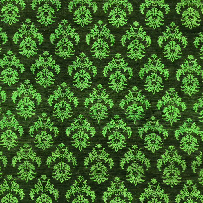 Machine Washable Abstract Green Modern Area Rugs, wshabs185grn