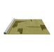 Sideview of Machine Washable Abstract Dark Golden Brown Rug, wshabs1860