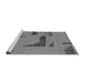 Sideview of Machine Washable Abstract Gray Modern Rug, wshabs1860gry