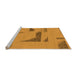 Sideview of Machine Washable Abstract Orange Modern Area Rugs, wshabs1860org