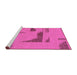 Sideview of Machine Washable Abstract Pink Modern Rug, wshabs1860pnk