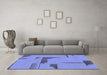 Machine Washable Abstract Blue Modern Rug in a Living Room, wshabs1860blu