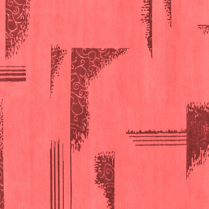 Machine Washable Abstract Red Modern Rug, wshabs1860red