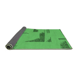 Sideview of Abstract Emerald Green Modern Rug, abs1860emgrn