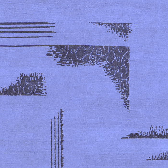 Machine Washable Abstract Blue Modern Rug, wshabs1860blu