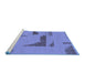 Sideview of Machine Washable Abstract Blue Modern Rug, wshabs1860blu