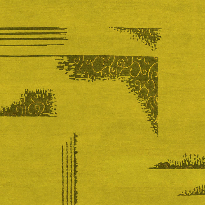 Abstract Yellow Modern Rug, abs1860yw