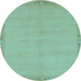 Round Machine Washable Abstract Light Blue Modern Rug, wshabs1861lblu