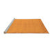 Sideview of Machine Washable Abstract Orange Modern Area Rugs, wshabs1861org