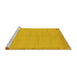 Sideview of Machine Washable Abstract Yellow Modern Rug, wshabs1861yw