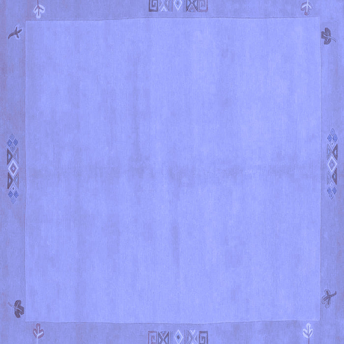 Square Abstract Blue Modern Rug, abs1861blu