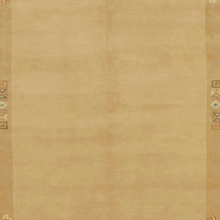 Machine Washable Abstract Yellow Rug, wshabs1861