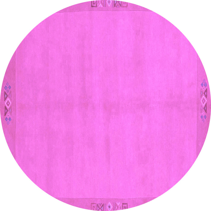 Round Machine Washable Abstract Purple Modern Area Rugs, wshabs1861pur