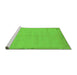 Sideview of Machine Washable Abstract Green Modern Area Rugs, wshabs1861grn