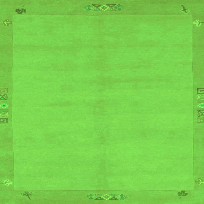 Square Abstract Green Modern Rug, abs1861grn