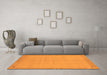 Machine Washable Abstract Orange Modern Area Rugs in a Living Room, wshabs1861org