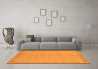 Machine Washable Abstract Orange Modern Rug, wshabs1861org