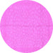 Round Machine Washable Abstract Purple Modern Area Rugs, wshabs1862pur