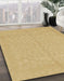 Machine Washable Abstract Gold Rug in a Family Room, wshabs1862