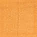 Square Machine Washable Abstract Orange Modern Area Rugs, wshabs1862org