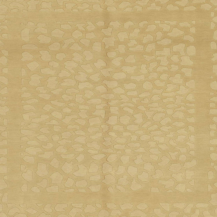Square Machine Washable Abstract Gold Rug, wshabs1862