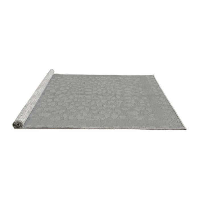 Sideview of Machine Washable Abstract Gray Modern Rug, wshabs1862gry