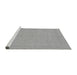 Sideview of Machine Washable Abstract Gray Modern Rug, wshabs1862gry