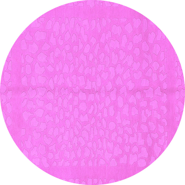 Round Abstract Purple Modern Rug, abs1862pur