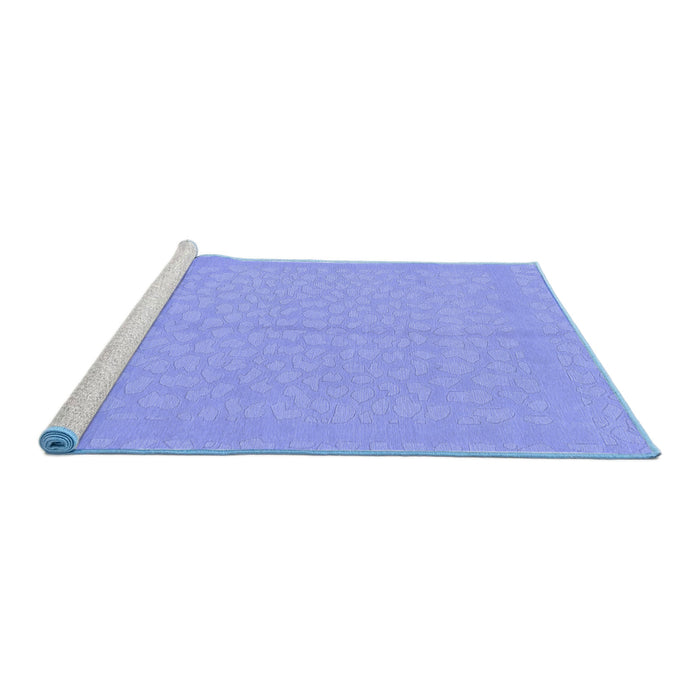 Sideview of Machine Washable Abstract Blue Modern Rug, wshabs1862blu