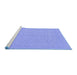 Sideview of Machine Washable Abstract Blue Modern Rug, wshabs1862blu