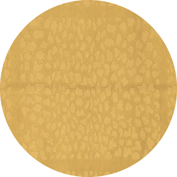 Round Abstract Brown Modern Rug, abs1862brn