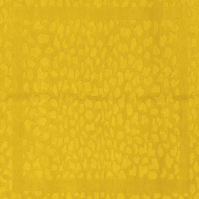 Square Abstract Yellow Modern Rug, abs1862yw