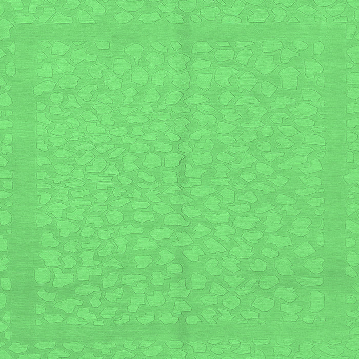 Square Machine Washable Abstract Emerald Green Modern Area Rugs, wshabs1862emgrn
